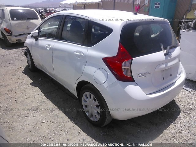 3N1CE2CP8FL381582 - 2015 NISSAN VERSA NOTE S/S PLUS/SV/SL/SR WHITE photo 3