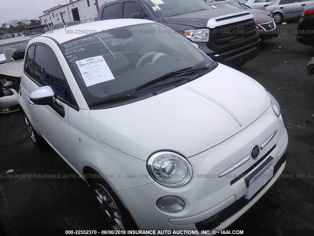 3C3CFFAR6DT754223 - 2013 FIAT 500 POP WHITE photo 1