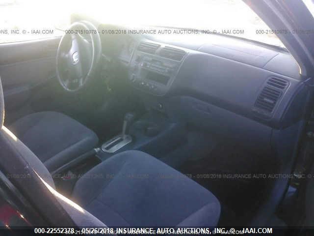 1HGES16581L033452 - 2001 HONDA CIVIC LX BLACK photo 5