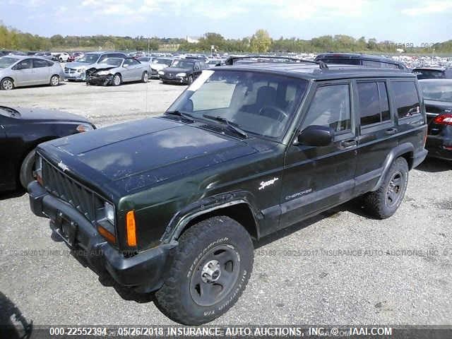 1J4FJ68S9WL157852 - 1998 JEEP CHEROKEE SPORT/CLASSIC Zielony zdjęcie 2