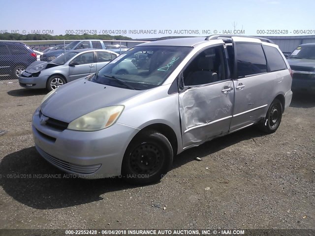 5TDZA23C85S266392 - 2005 TOYOTA SIENNA CE/LE GRAY photo 2