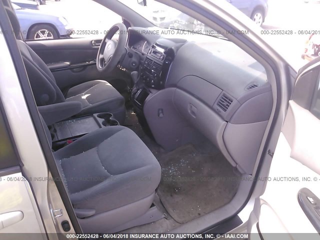 5TDZA23C85S266392 - 2005 TOYOTA SIENNA CE/LE GRAY photo 5