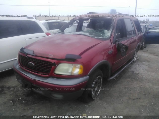 1FMRU15W91LB76071 - 2001 FORD EXPEDITION XLT RED photo 2