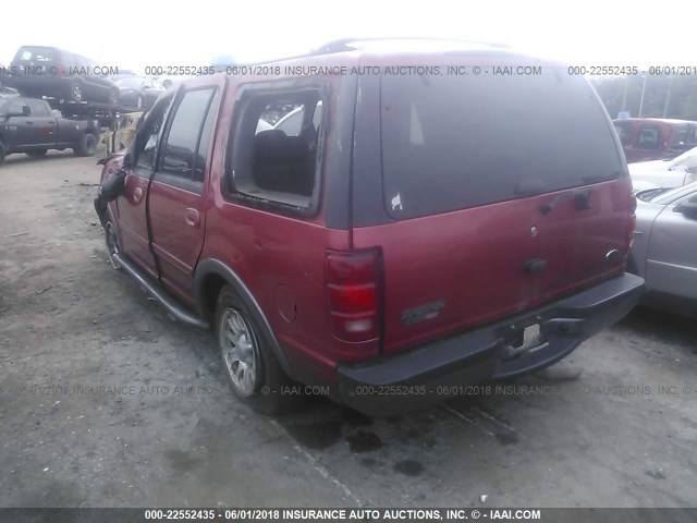 1FMRU15W91LB76071 - 2001 FORD EXPEDITION XLT RED photo 3