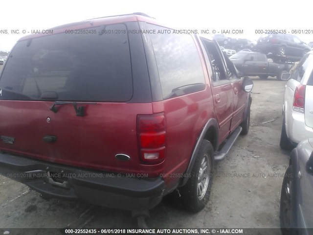 1FMRU15W91LB76071 - 2001 FORD EXPEDITION XLT RED photo 4