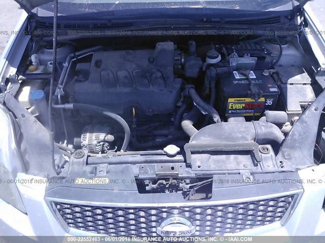 3N1AB6AP9AL697222 - 2010 NISSAN SENTRA 2.0/2.0S/SR/2.0SL SILVER photo 10