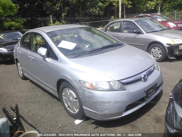 JHMFA36276S009789 - 2006 HONDA CIVIC HYBRID GRAY photo 1