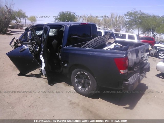 1N6AA07D48N344551 - 2008 NISSAN TITAN XE/SE/LE Dark Blue photo 3