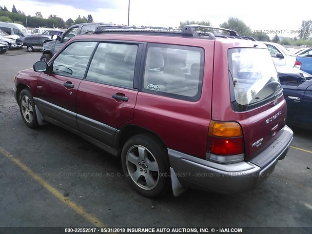 JF1SF6553WG700163 - 1998 SUBARU FORESTER S RED photo 3