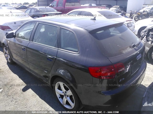 WAUHF78P18A053918 - 2008 AUDI A3 2.0 BLACK photo 3