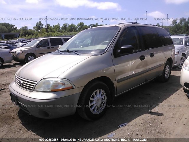 2FMZA51401BA89289 - 2001 FORD WINDSTAR LX GOLD photo 2