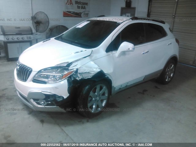 KL4CJBSB0EB581722 - 2014 BUICK ENCORE CONVENIENCE WHITE photo 2