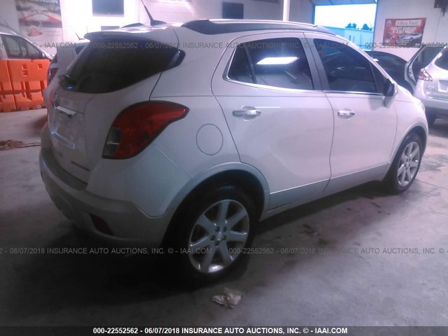 KL4CJBSB0EB581722 - 2014 BUICK ENCORE CONVENIENCE WHITE photo 4