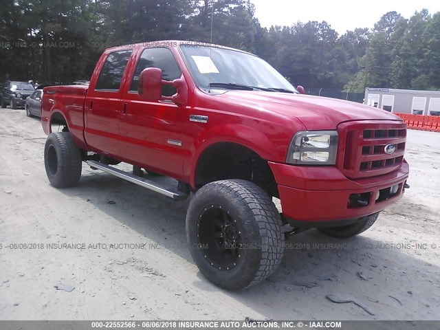 1FTSW21P15EC22801 - 2005 FORD F250 SUPER DUTY RED photo 1