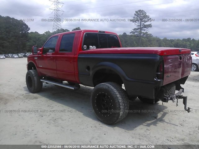 1FTSW21P15EC22801 - 2005 FORD F250 SUPER DUTY RED photo 3