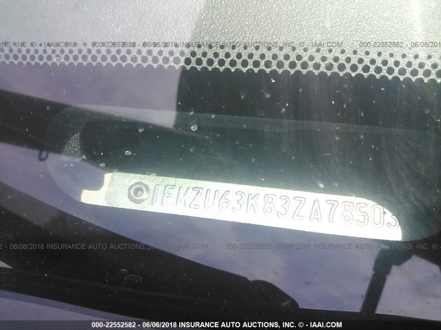 1FMZU63K83ZA78503 - 2003 FORD EXPLORER XLT/XLT SPORT/NBX GOLD photo 9