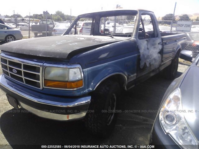 2FTHF25G2PCB05094 - 1993 FORD F250 BLUE photo 2