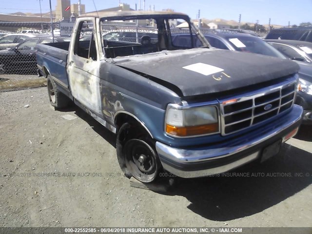 2FTHF25G2PCB05094 - 1993 FORD F250 BLUE photo 6