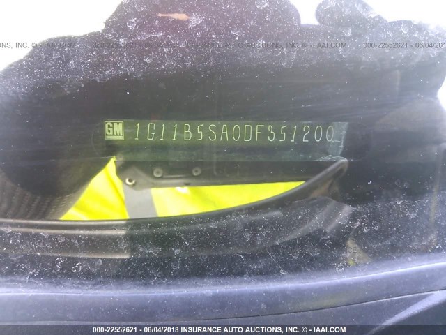 1G11B5SA0DF351200 - 2013 CHEVROLET MALIBU LS შამპანური ფოტო 9