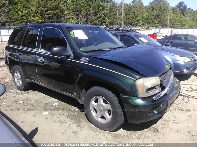 1GNDS13S332213460 - 2003 CHEVROLET TRAILBLAZER  GREEN photo 1