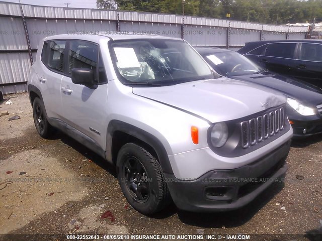 ZACCJAAT4GPC96136 - 2016 JEEP RENEGADE SPORT Մոխրագույն լուսանկար 1