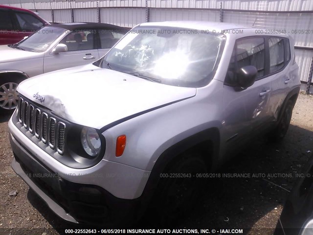 ZACCJAAT4GPC96136 - 2016 JEEP RENEGADE SPORT Մոխրագույն լուսանկար 2
