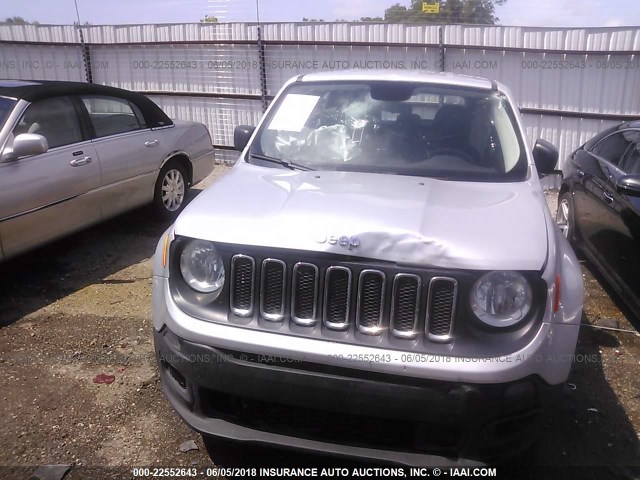 ZACCJAAT4GPC96136 - 2016 JEEP RENEGADE SPORT Մոխրագույն լուսանկար 6