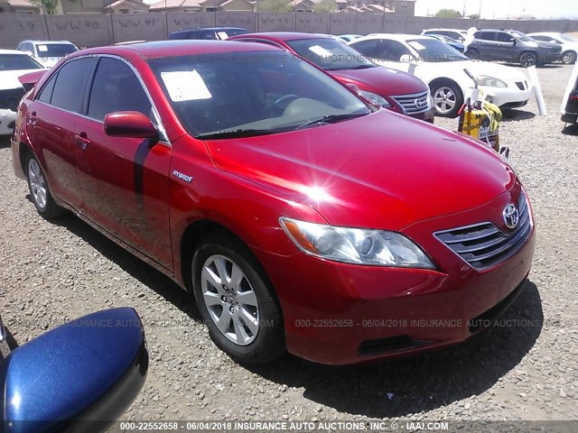 JTNBB46K073029120 - 2007 TOYOTA CAMRY NEW GENERAT HYBRID RED photo 1