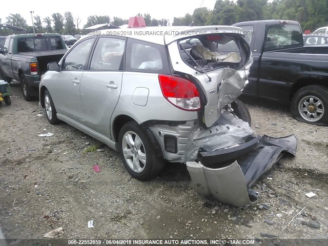 2T1KR38E83C056570 - 2003 TOYOTA COROLLA MATRIX XR SILVER photo 3