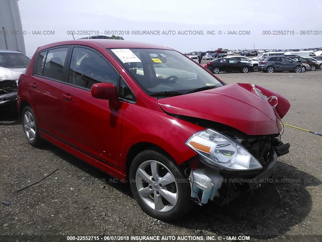 3N1BC1CP1CK212677 - 2012 NISSAN VERSA S/SL RED photo 1