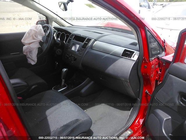 3N1BC1CP1CK212677 - 2012 NISSAN VERSA S/SL RED photo 5