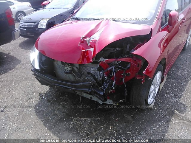 3N1BC1CP1CK212677 - 2012 NISSAN VERSA S/SL RED photo 6