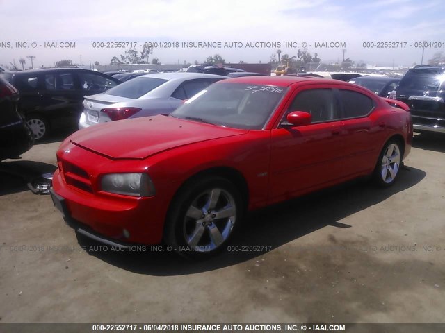 2B3KA53H47H847888 - 2007 DODGE CHARGER R/T RED photo 2