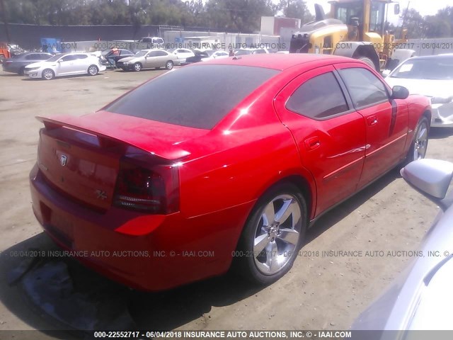 2B3KA53H47H847888 - 2007 DODGE CHARGER R/T RED photo 4