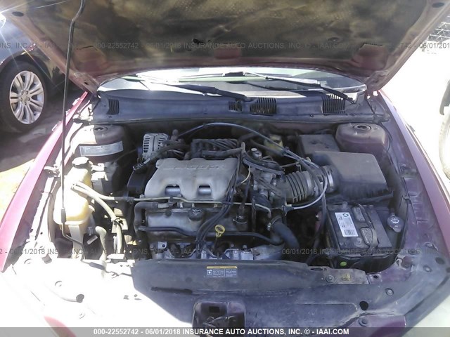 1G2NE52E95M166695 - 2005 PONTIAC GRAND AM SE BURGUNDY photo 10