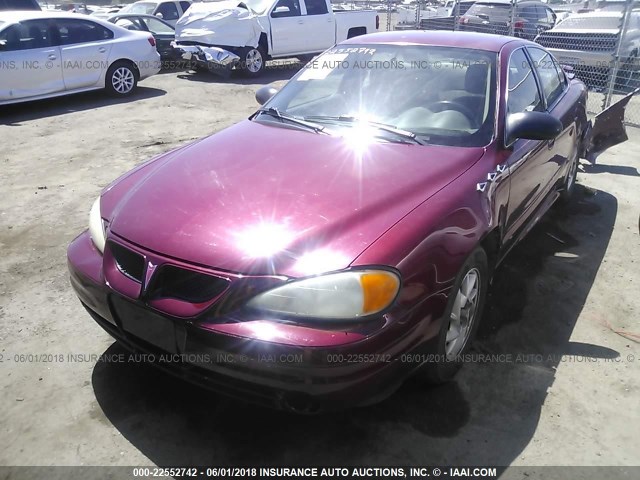 1G2NE52E95M166695 - 2005 PONTIAC GRAND AM SE BURGUNDY photo 2