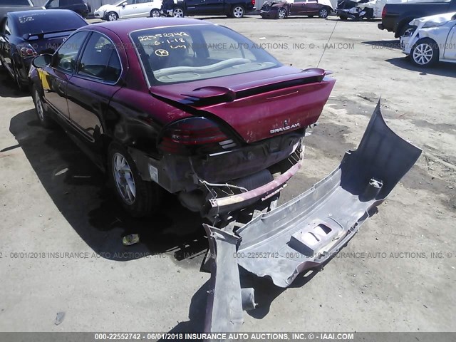 1G2NE52E95M166695 - 2005 PONTIAC GRAND AM SE BURGUNDY photo 3