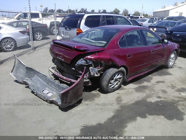 1G2NE52E95M166695 - 2005 PONTIAC GRAND AM SE BURGUNDY photo 4