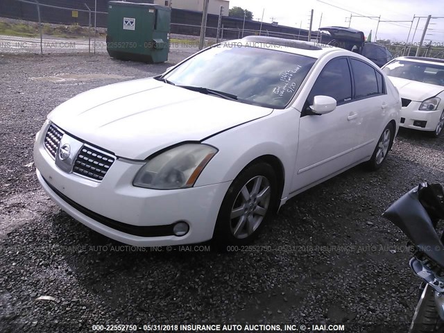 1N4BA41E36C818746 - 2006 NISSAN MAXIMA SE/SL WHITE photo 2