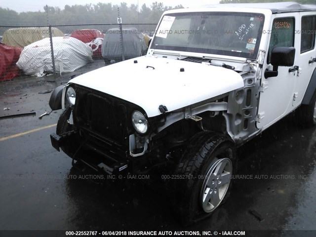 1J4HA3H15BL586205 - 2011 JEEP WRANGLER UNLIMITE SPORT WHITE photo 6