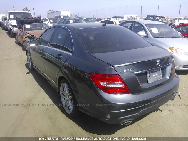 WDDGF8AB6DR288853 - 2013 MERCEDES-BENZ C 300 4MATIC GRAY photo 3