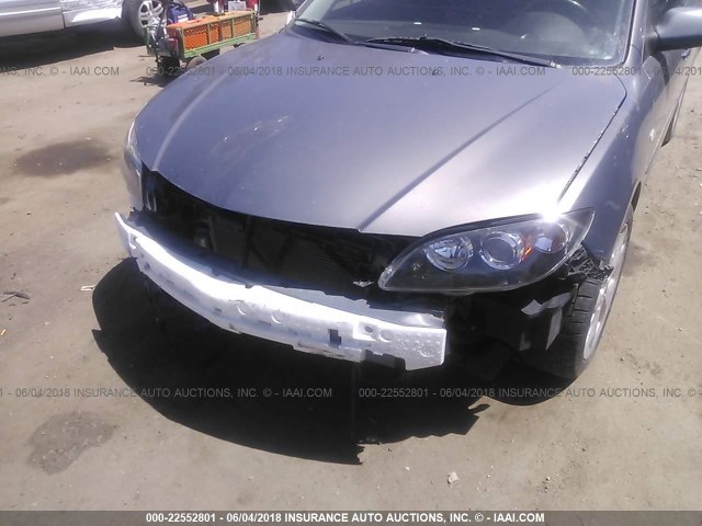 JM1BK32F681146219 - 2008 MAZDA 3 I GRAY photo 6