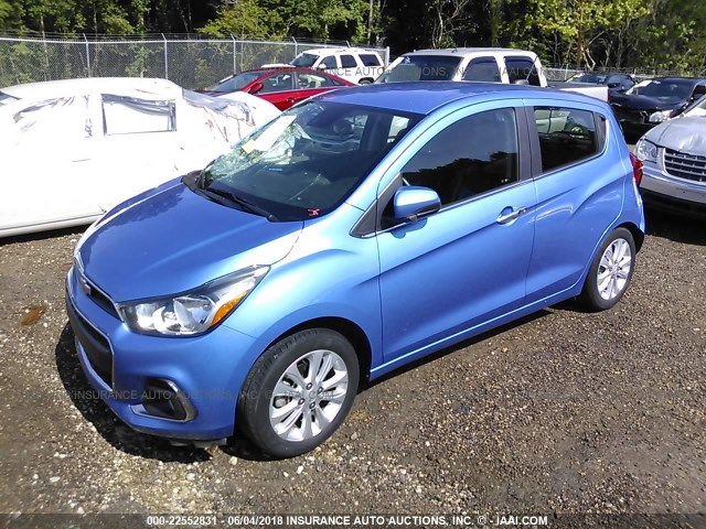 KL8CF6SA1GC604596 - 2016 CHEVROLET SPARK 2LT BLUE photo 2