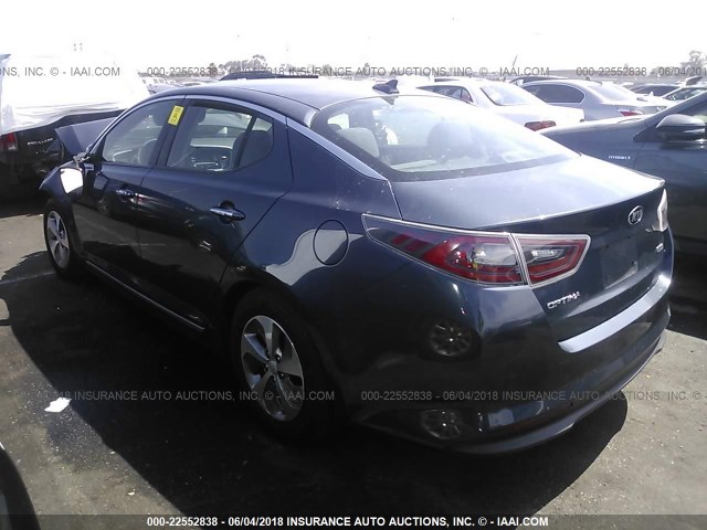 KNAGM4AD0F5087001 - 2015 KIA OPTIMA HYBRID GRAY photo 3