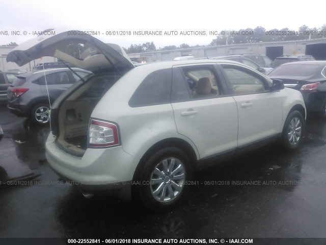 2FMDK49C67BB33902 - 2007 FORD EDGE SEL PLUS WHITE photo 4