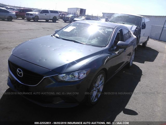 JM1GJ1V67E1161848 - 2014 MAZDA 6 TOURING GRAY photo 2