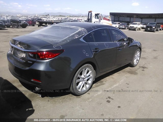 JM1GJ1V67E1161848 - 2014 MAZDA 6 TOURING GRAY photo 4