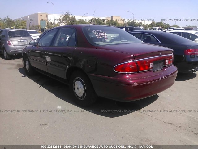 2G4WS52JX11265582 - 2001 BUICK CENTURY CUSTOM RED photo 3