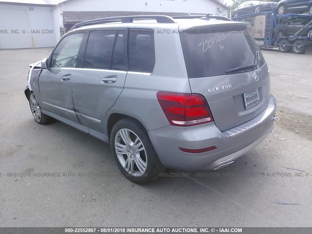 WDCGG8JB0DG107338 - 2013 MERCEDES-BENZ GLK 350 4MATIC SILVER photo 3