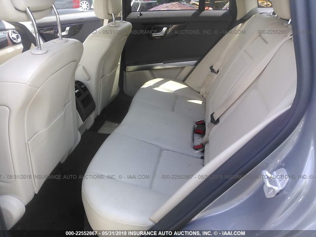 WDCGG8JB0DG107338 - 2013 MERCEDES-BENZ GLK 350 4MATIC SILVER photo 8